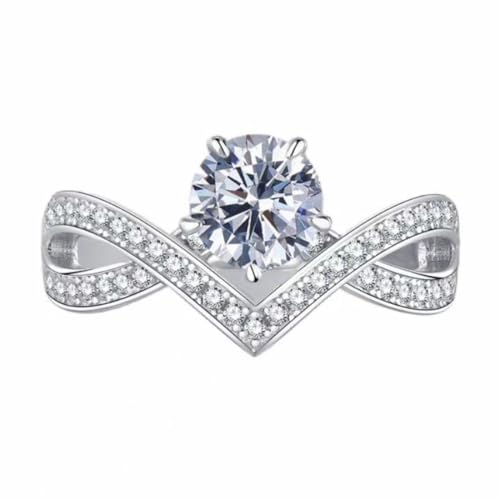 Women Personalized S925 Sterling Silver Ring, Custom Name, Engraved Love Letters, Customized Jewelry Gift,Fashion Cross Crown Diamond Ring