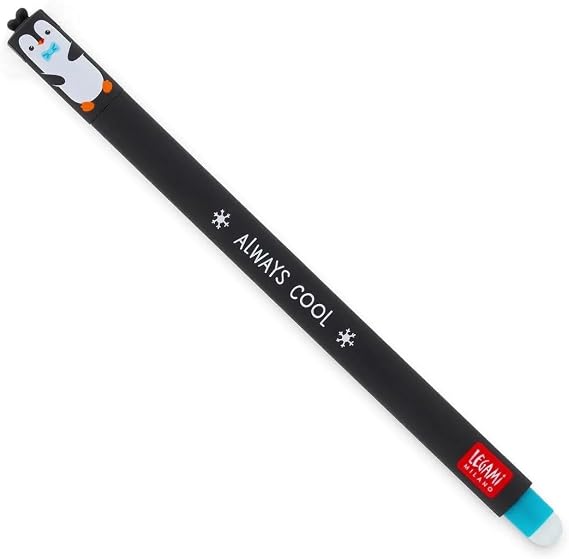 Stylo Gel Effacable - Pingouin Noir, Always Cool - Turquoise, 0,7mm