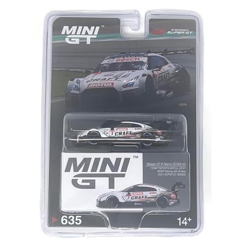 True Scale Miniatures Model Car Compatible with Nissan GT-R Nismo GT500#3 NDDP Racing with B-Max 2021 Super GT Series Limited Edition 164 Diecast Model Car MGT00635
