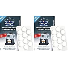 Durgol Espresso Machine and Coffee Maker Cleaning Tablets, 10 count (Pack of 2)