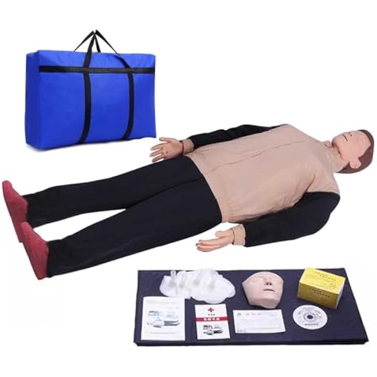 Medical CPR Nursing Manikin Kit,Life Size Full Body Adult CPR Training Manikin First Aid Training Dummy Simulator Manikin for Classroom or Research Centers