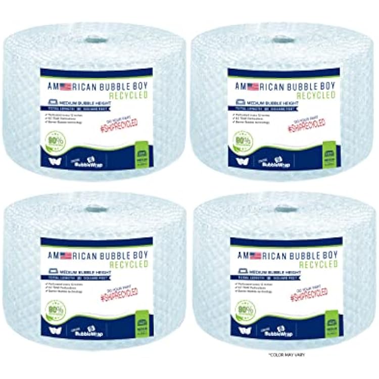 516 Medium Recycled Bubble Wrap - 4 rolls