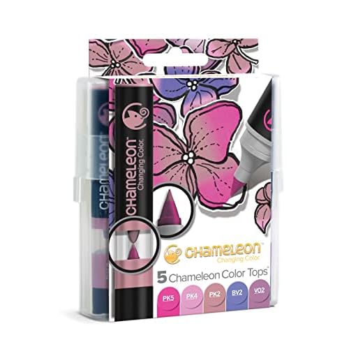 Chameleon Art Products, Floral Tones, Color Tops, Quick and Easy Blending - Set of 5