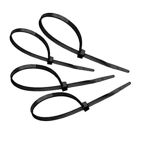 Tach-It 4" x 18 Lb Tensile Strength UV Black Protected Cable Tie (Pack of 1000)