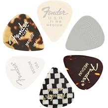 Fender Material Medley Guitar Picks 351 Shape, Multi-Color, Medium, 6-Pack