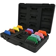 Show Tech Pro Wide Snap-on Comb Kit - 8 Combs & #30 Wide Blade in Carry Case | Complete Dog Grooming Solution