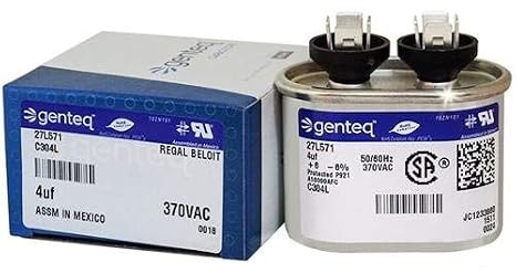 Z97F5704 - 4 uf MFD 370 Volt VAC - Genteq Oval Run Capacitor Upgrade