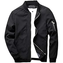 sandbank Men's Slim Fit Lightweight Softshell Flight Bomber Jacket Coat