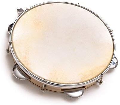 Capoeira Leather Pandeiro Drum Tambourine Samba Brasil Wooden Musical Instrument 8"