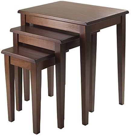 Ergode Beechwood Stackable Nesting Tables - Set of 3 Sizes, Contemporary Design, Space-efficient & Practical Furniture