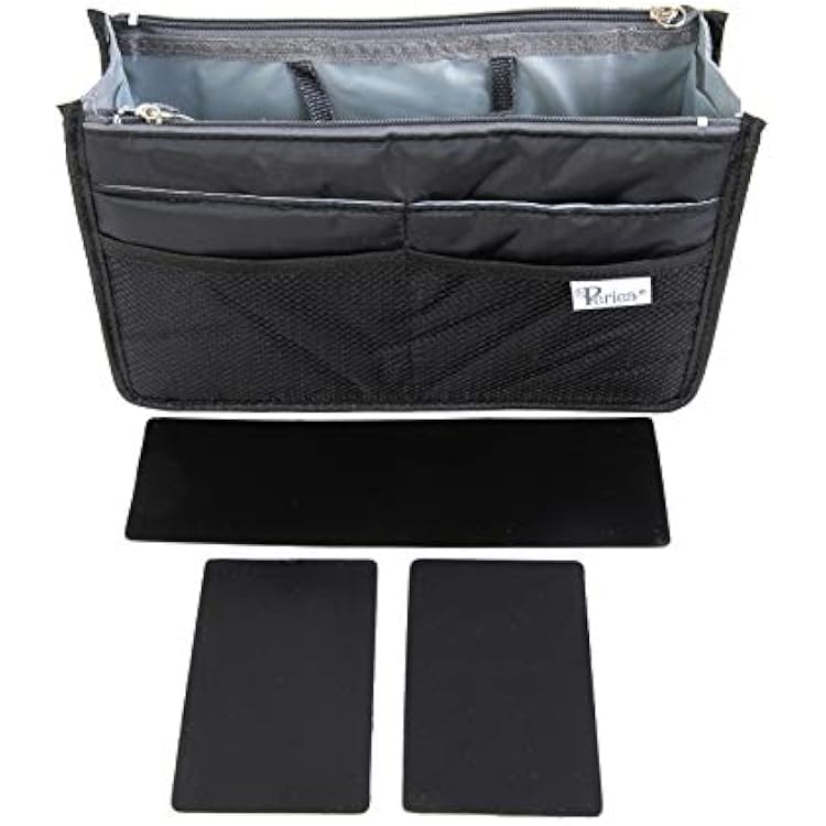 Periea Chelsy Premium Rigid Purse or Organizer Insert Large, Black