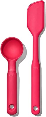 OXO Good Grips Medium Silicone Cookie Scoop & Small Spatula Set