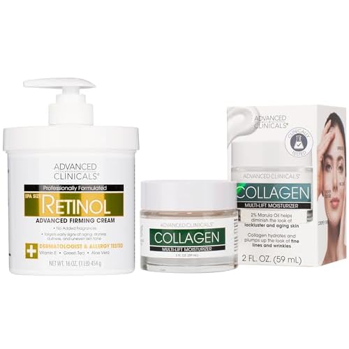 Advanced Clinicals Advanced Retinol Cream  Collagen Plumping Face Cream Set