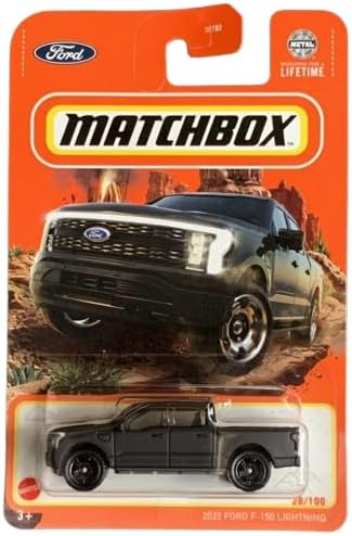 Matchbox 2022 Ford F-150 Lightning Black, 1:64 Scale Diecast Model