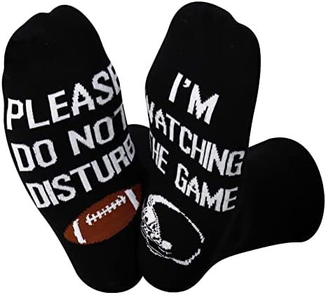 ZJXHPO Football Game Socks Please Dont Disturb Im Watching The Game Novelty Sock For Soccer Team Player Lover Mom Dad Coach
