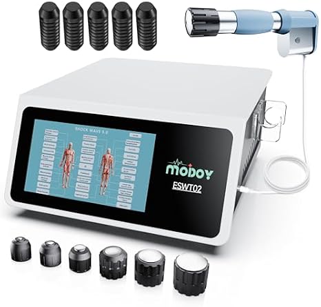 2026 MODOY Shockwave Therapy Machine ESWT02 and Replacement Bullets (5 pcs)