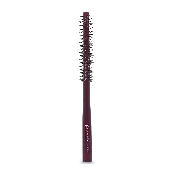 Spornette Mini Styler Boar Bristle .75 inch Round Brush for Blowouts, Volume, Styling, Finishing, Curling & Setting Short, Curly, Wavy, Straight, Thick, Normal or Thin Hair on Men & Women