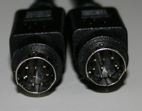8 Pin Mini Din 3 Foot 36 Inch Male Male Cable Black Color