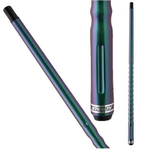 Stealth Cues Chameleon Metallic Green and Purple Reflection Finish Pool Cue. Stealth-D30