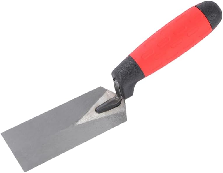 Masonry Margin Trowel, 5 x 2 Inches, High-Hardness Carbon Steel Blade, Ergonomic Rubber Handle