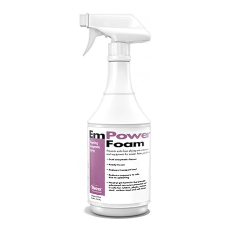 Metrex MET 10-4224 Empower Foam Foaming Enzymatic Spray, 24 OZ (Pack of 12)