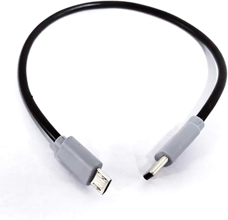 Coverzone Type-C to Mikro USB Kablosu, USB Tip C - Mikro B OTG Kablosu Erkek - Erkek Şarj Veri İletimi, 25 Santimetre Kablo (ZR796-25cm Kablo)