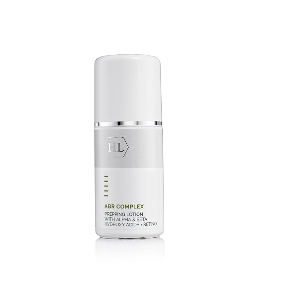 HL Holy Land Cosmetics ABR Complex Prepping Lotion for Active Skin Renewal with Alpha Hydroxy Acids, Salicylic Acid and Retinol, 4.2 fl.oz