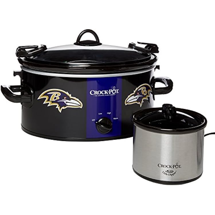 Crock-pot SCCPNFL603-BR Baltimore Ravens Slow Cookers, White