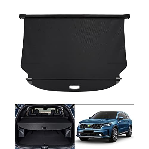 Retractable Cargo Cover for Kia Sorento 2025 2024 2023 2022 2021, Trunk Cover for 2025 2024 Sorento Security Shield Shade Cargo Cover Carbon Fiber Texture