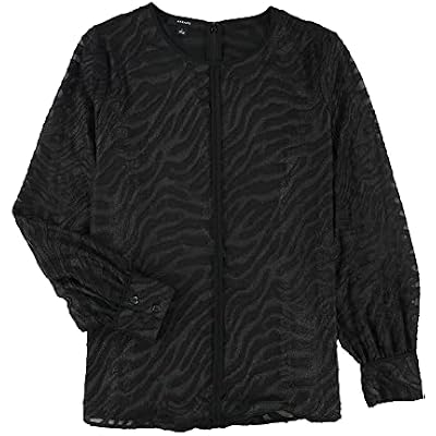 Alfani Womens Animal Print Pullover Blouse