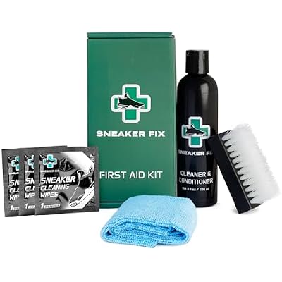 Shoe Cleaning Kit Cleaner, Whitener, Conditioner, Stain Repellent, Brush, Towel & Wipes for Sneakers & Shoes