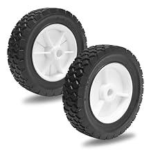6 Inch Plastic Wheels Replaces for Oregon 72-106, Universal Wheels Tires Compatible with Craftsman AYP MTD Lawnmower, Replacement Radio Flyer Wagon BBQ Grill Trash Can Hand Truck Lawn Sprayer