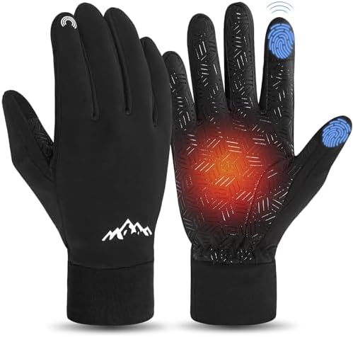 Pixel Panda Winter Gloves for Men Women Warm Touchscreen Gloves for Cold Weather for Cycling, Driving, Running, Hiking, Work
