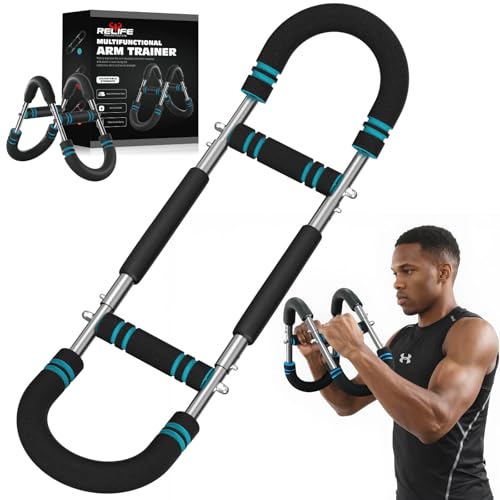 Relife Twister Arm Trainer,40-130lbs Arm Trainer for Forearms & Chest Muscle Training Workout,Adjustable Spring Resistance Chest Exercise, Portable Home Gym Strength Equipment for Men & Women