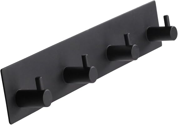 Self Adhesive Towel Hooks for Bathrooms Stick on Wall hooks 4 Coat hooks
