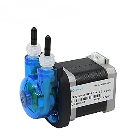 Small peristaltic Pump Stepper Motor 24V Adjustable Speed Kamoer KPAS-100 Long Service Life high-Precision dosing Pump (110ml/min (3.2mm ID 6.4mm OD)3 rotors)