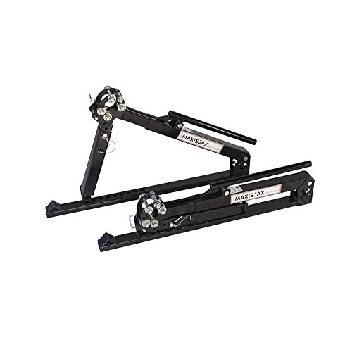 Southwire MJ-707 Maxis Jax Cable Spool Jack Stands, Pair Of Foldable Jack Stands, Lifts Reels Up To 3000 lbs., Easy One-Man Operation, Fits Reels up to 48 Inches Tall, Must Use A 1-12 To 2 Rigid Pipe For An Axle Not Included , Red