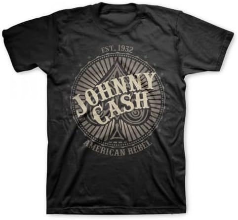 Johnny Cash Unisex Adult Johnny Cash Official Merch American Rebel Short Sleeve Shirt