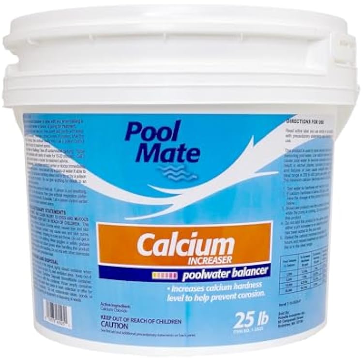 Pool Mate 25-Pounds Premium Calcium Hardness Increaser for Pools, 100% Calcium Chloride, Made in USA