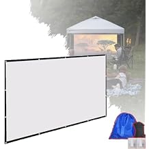 Projector Screen,Projector Screen Pull Down, Outdoor Projector Screen Folding Projection Screen 50" 80" 120" 200" 250" Portable Projector Movie Screen for Campi