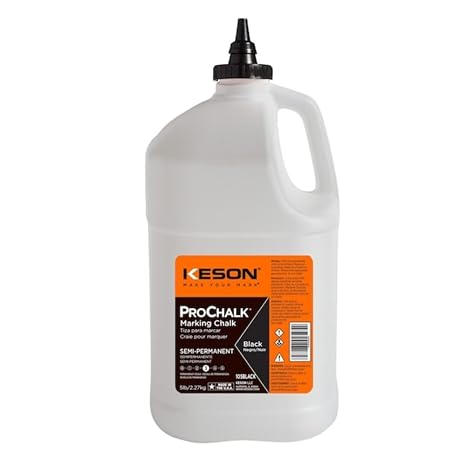 Keson Marking Chalk, Black, Semi-Permanent, 5lb 105BLACK - 1 Each
