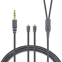 okcsc HBC13 MMCX Replacement Cable for Earphone Replacement 4 Cores OFC Silver-Plated, Compatible with Shure SE215/SE315/SE425/SE535/SE535 Etc SE Series Plug, 3.5mm Straight 4FT