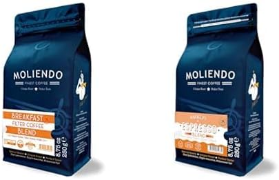 Moliendo Finest Coffee Breakfast Blend Filtre Kahve (Çekirdek) 250 g ve Amalfi Espresso Blend Kahve (Çekirdek) 250 g