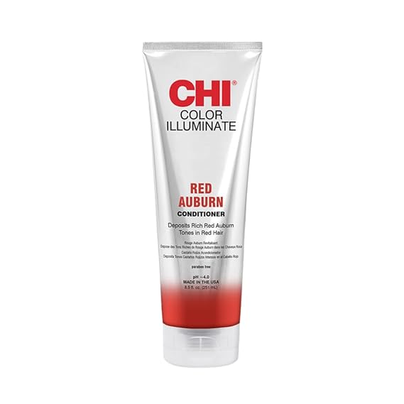 CHI Color Illuminate Conditioner, Helps Maintain Fresh Color In Natural & Color-Treated Hair, Sulfate, Paraben, Cruelty-Free, Red Auburn, 8.5 Oz