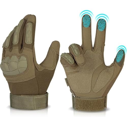 Tactical Gloves for Men, Motorcycle Military Combat Gloves Black Airsoft Gloves Touchscreen for Airsoft Outdoor Hunting Shooting Paintball Work Motorcycling Climbing