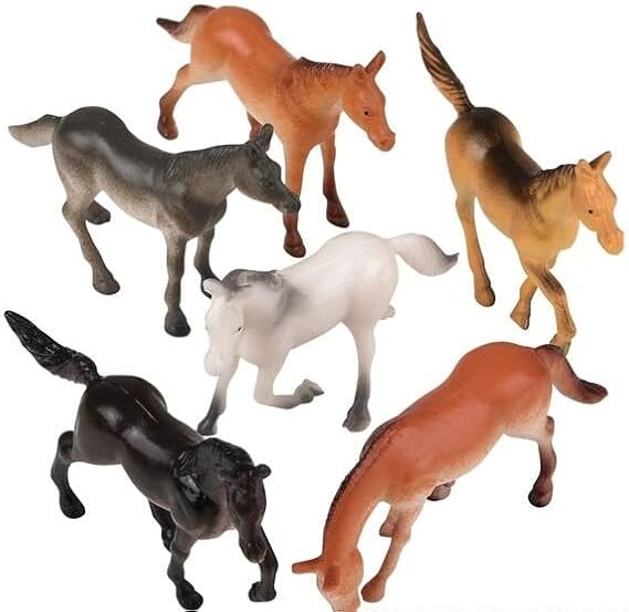 HAPPY DEALS ~ Horse Figures | 12 Pc | Farm Animals Toys | 2.5 Inch Size