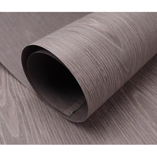 Silver Oak Patterned Tech Wood Veneer Thin Sheet 98x20.8inch2.5x0.53meter for Home Decoration & DIY