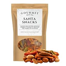 Santa Snacks Gourmet Trail Mix - Kepperton Premium Spicy Snack Blend for Men and Women - Funny Stocking Fillers Gift Baskets, Christmas Gift Ideas for Dad, Cute Snacks for Santa