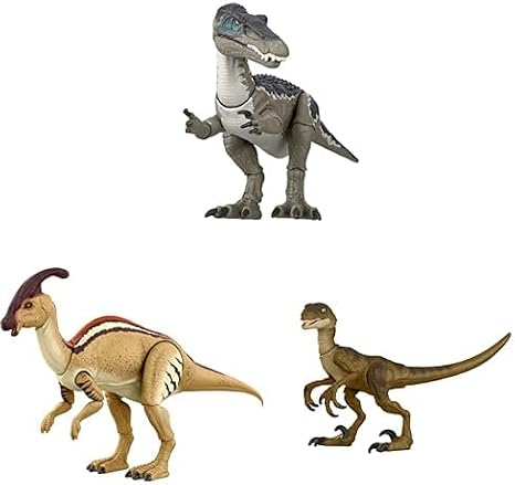 Mattel Baryonyx + Parasaurolophus + Velociraptor