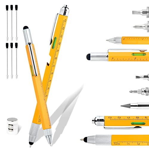 Dad Gifts for Fathers Day, Hongred 2PCS Multitool Pen, Stocking Stuffers for Mens Gifts for Him Husband, Fathers Day for dad, Birthday for Men, Tools Cool Gadgets,Office Gift